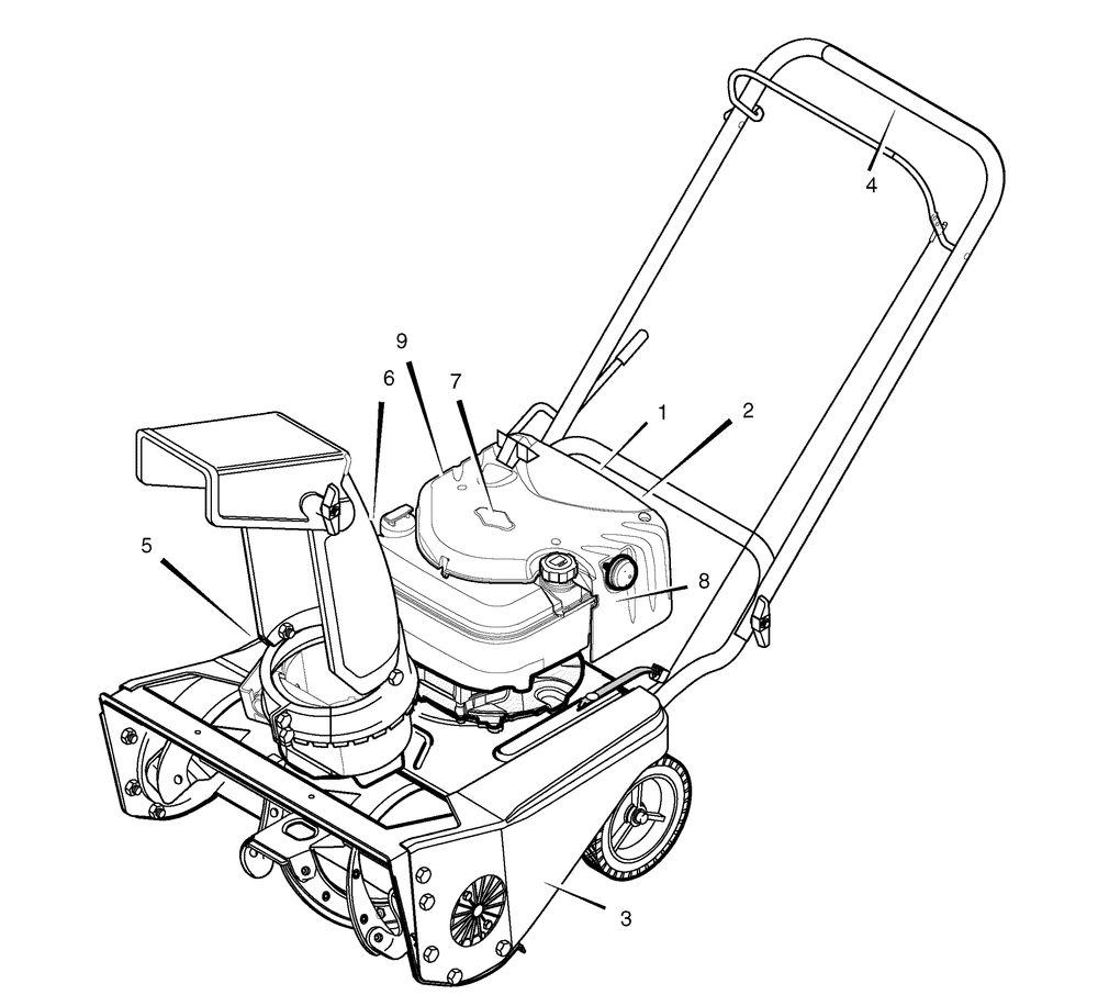 Decals Diagram and Parts List for 1695522-18-2816-49HN421 2008 Briggs and Stratton Snow Blower